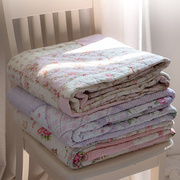 出口韩式纯棉拼布绗缝被单件单人，全棉水洗空调被夏被夹棉床单床盖