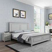 定制床现代简约全实木15米单人床白色双人床公主床主卧高箱储物床