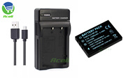 适用于 RICH莱彩HD-M2 HD-M6 HD-Q2 HD-Q7摄像机电池+USB充电器