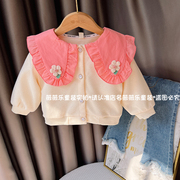 女宝宝春秋季外套0-1-4岁2女童洋气韩版时髦开衫小童婴儿衣服秋款