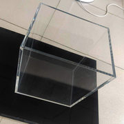 定制定制亚克力展示盒展架激光x切割雕刻透明板防尘罩隔离板收纳