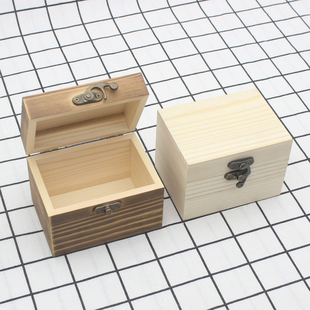 木盒实木复古收纳盒盒创意，首饰盒精油小木盒，包装盒小盒子