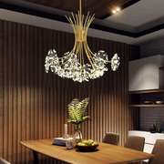 北欧水晶吊灯餐厅吧台灯，蒲公英现代简约温馨卧室，客厅创意个性灯具