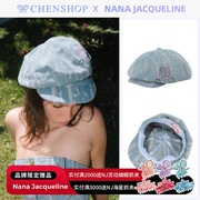 Nana Jacqueline时尚复古玫瑰烫钻牛仔八角帽CHENSHOP设计师品牌