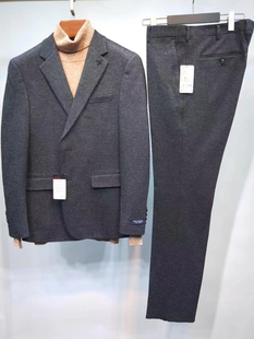 韩国时尚潮流STCO品牌 高克重超细超弹力羊毛 男士修身西服套装