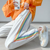 colorfulstripedpanelcasualharempants彩色条纹拼接哈伦裤