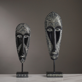 非洲元素面具摆件复古怀旧艺术品客厅样板房桌面新居装饰个性