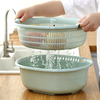 洗菜盆米沥水篮家用厨房，客厅双层塑料筛子洗菜篓洗水果滤水篮子
