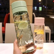 韩版创意带茶隔塑料杯日式简约清新随手杯子防漏户外学生情侣茶杯