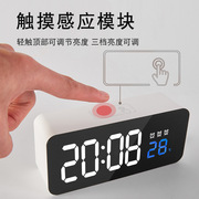 锂电池版LED钟可充电多功能电子钟多组闹钟 带温度韩版6612T