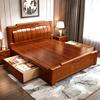 中式实木床双人床1米8工厂橡木床1.5木头床2米大床200×220
