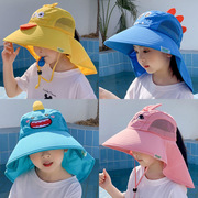 儿童遮阳帽防紫外线防晒帽男女童宝宝渔夫帽，夏季薄网红太阳帽