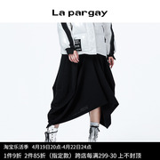 纳帕佳甜酷不规则长款半身裙2023秋冬女式休闲设计感小众裙子