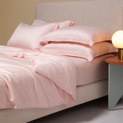 简约100支天丝四件套床笠款纯色凉感丝绸被套床单春夏季床上用品