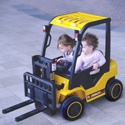 儿童电动叉车小孩电动玩具，车可坐工程车宝宝，游乐广场充电四轮汽车