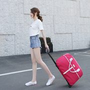 多花色拉杆包旅行包女手提韩版短途衣服简约行李袋学生男轻便