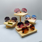 高档个性实木眼镜展示架，墨镜太阳镜阶梯展柜，装饰陈列道具眼镜架子