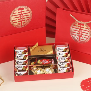 结婚回礼喜糖礼盒成品含糖中国风创意伴手礼糖果礼盒装巧克力套装