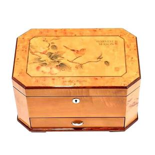 高档罗威钢琴漆烤漆实木，首饰盒珠宝首饰收纳盒木质，多层首饰收藏盒