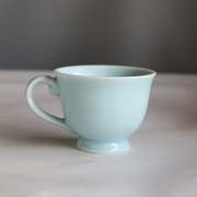 有耳色釉陶瓷茶杯花茶茶具品茗杯带把主人杯青瓷单杯定制LOGO家用