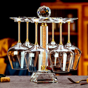 红酒杯套装家用6只创意，带钻水晶杯葡萄醒酒器欧式玻璃高脚杯酒具