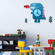儿童房挂钟卡通木质，静音可爱创意个性，钟表家用卧室装饰挂墙挂表