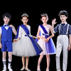 六一儿童大合唱演出服中小学生，朗诵男女童幼儿公主，礼服表演服短袖