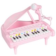 儿童电子琴带麦克风，早教乐器24键钢琴，音乐女孩玩具3-6岁