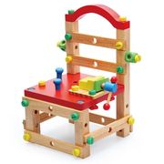 木质拆装螺丝螺母玩具儿童智力动手组装工具鲁班椅创意工作椅子