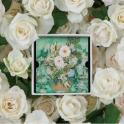 daparo梵高的白蔷薇玫瑰胸针女男配饰精致胸花小众生日礼物徽章