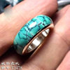 s925纯银戒指空托镶嵌绿松石，戒指环戒托镶蜜蜡，琥珀戒指环银饰空托