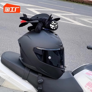 无牙仔头盔装饰小配件玩偶电动车摩托车平衡车猫耳朵摆件车顶通用