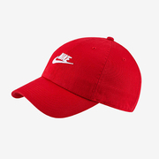 nike耐克红色帽子，女帽纯棉遮阳帽女鸭舌运动帽男帽913011