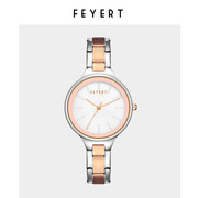 feyert简约气质时尚手表，指针复古学生钢带，小表盘手表女石英表