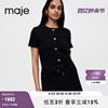 Maje Outlet经典款女装时尚收腰修身黑色连体裤短裤MFPCO00274