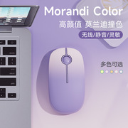 i330紫色颜值无线鼠标，女生可爱公静音，笔记本电脑外设紫色