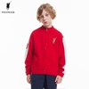 polowalk童装儿童红色毛衣，2024春季男童针织开衫，拉链外套潮