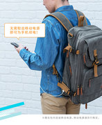 日本SANWA复古帆布包设计小众大容量笔记本包好看背包男双肩包电脑包15点6寸手提包女16寸双肩包学生包复古包
