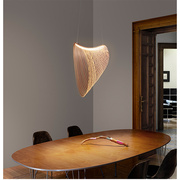 日式餐厅侘寂风吊灯原木意大利设计师款创意个性，大气艺术装饰灯具