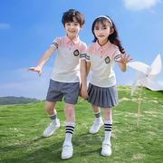 校服套装小学生夏季班服四件套儿童，校服春秋装，纯棉幼儿园园服夏装