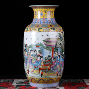 新中式陶瓷花瓶冬瓜瓶十二金钗摆件景德镇玄关博古架家居客厅