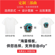 定制t恤印照片班服文化衫衣服，来图情侣图案，diy短袖印图字logo