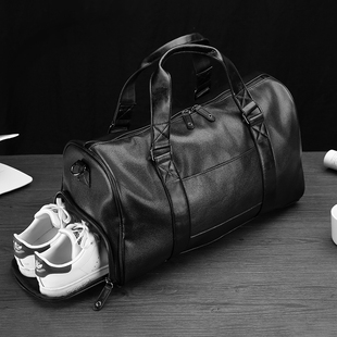 大容量户外健身潮男手提包独立鞋位旅行包休闲行李包旅行(包旅行)单肩包