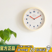 韩国romane圆形ins指针式时钟，客厅卧室家用装饰静音学生钟表挂钟