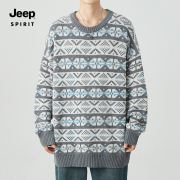 jeepspirit毛衣男士，冬季加厚保暖休闲时尚潮流，圆领套头上衣男