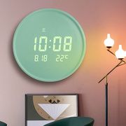 创意北欧个性现代钟表时钟，led夜光电子挂钟客厅，家用时尚静音挂表