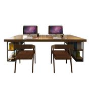 职木办公桌脑g组合实员电椅桌工位卡座办公室家具4人位8人工作台