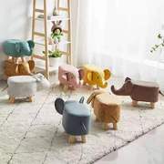 实木小凳子儿童动物换鞋凳宝宝凳创意小凳子家用脚凳小象卡通造型