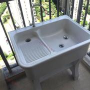 石英石洗衣池台盆一体洗手池带搓衣板的洗面盆组合柜石英石洗衣池