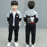秋季男童韩系套装儿童服装长袖运动服装男孩中大童外套长裤两